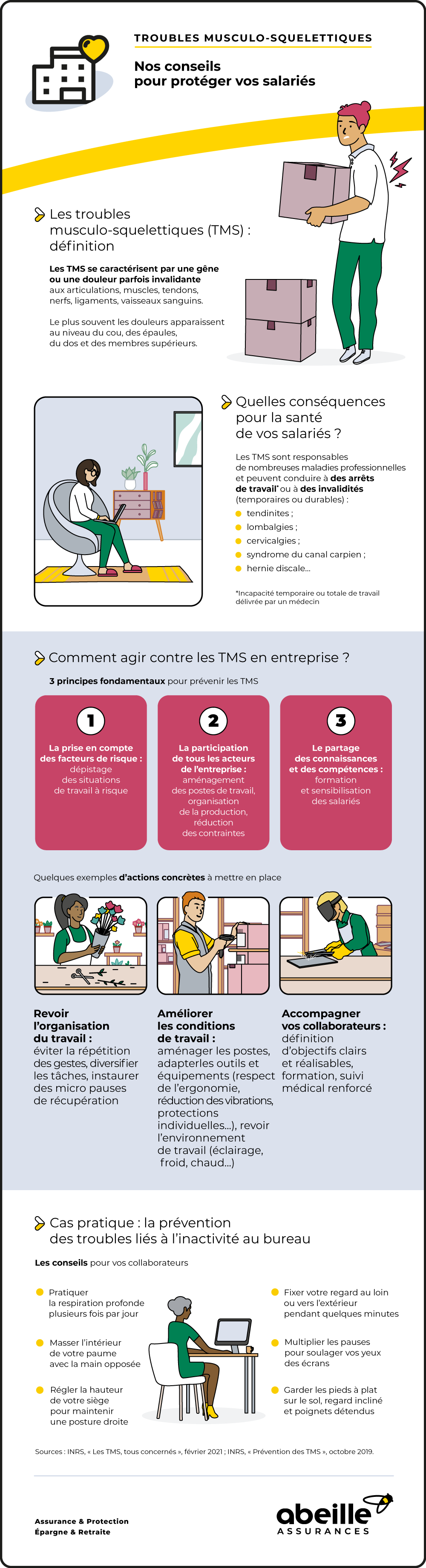TMS : troubles musculo-squelettiques – Prévention – Abeille Assurances TMS : troubles musculo-squelettiques – Prévention – Abeille Assurances